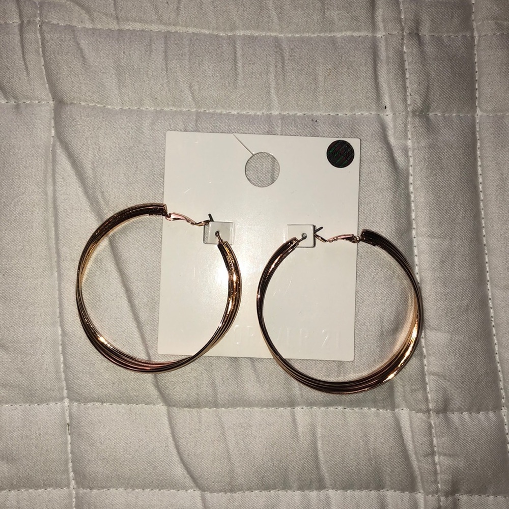 Medium gold hoops.